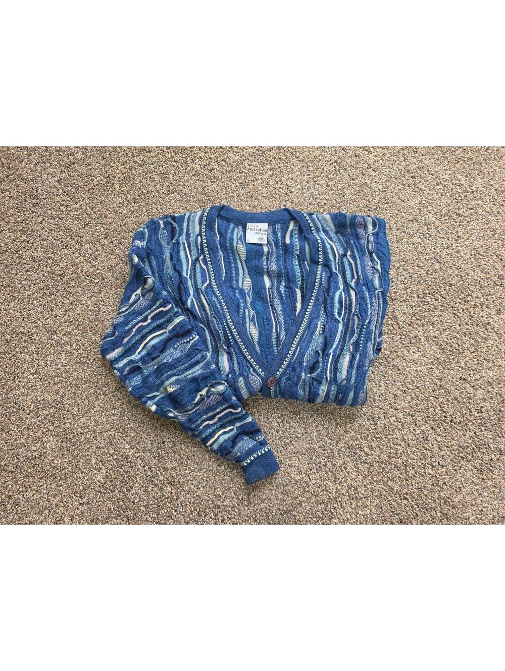 Purely Australian Ocean Cardigan M | 90s V-Neck